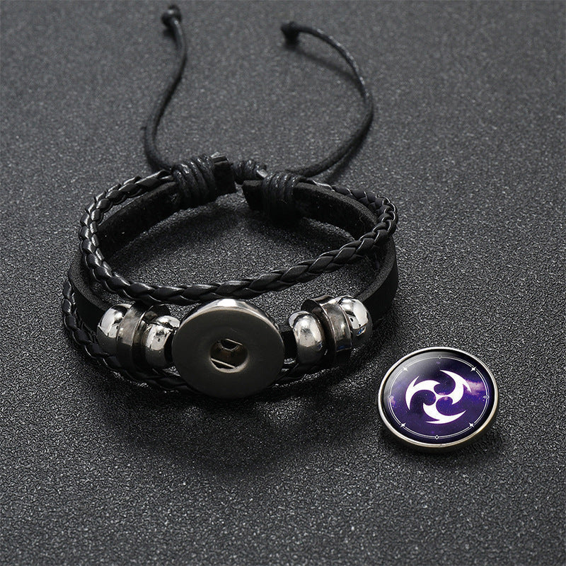 Wholesale Time Gemstone Woven Beaded Leather Bracelet